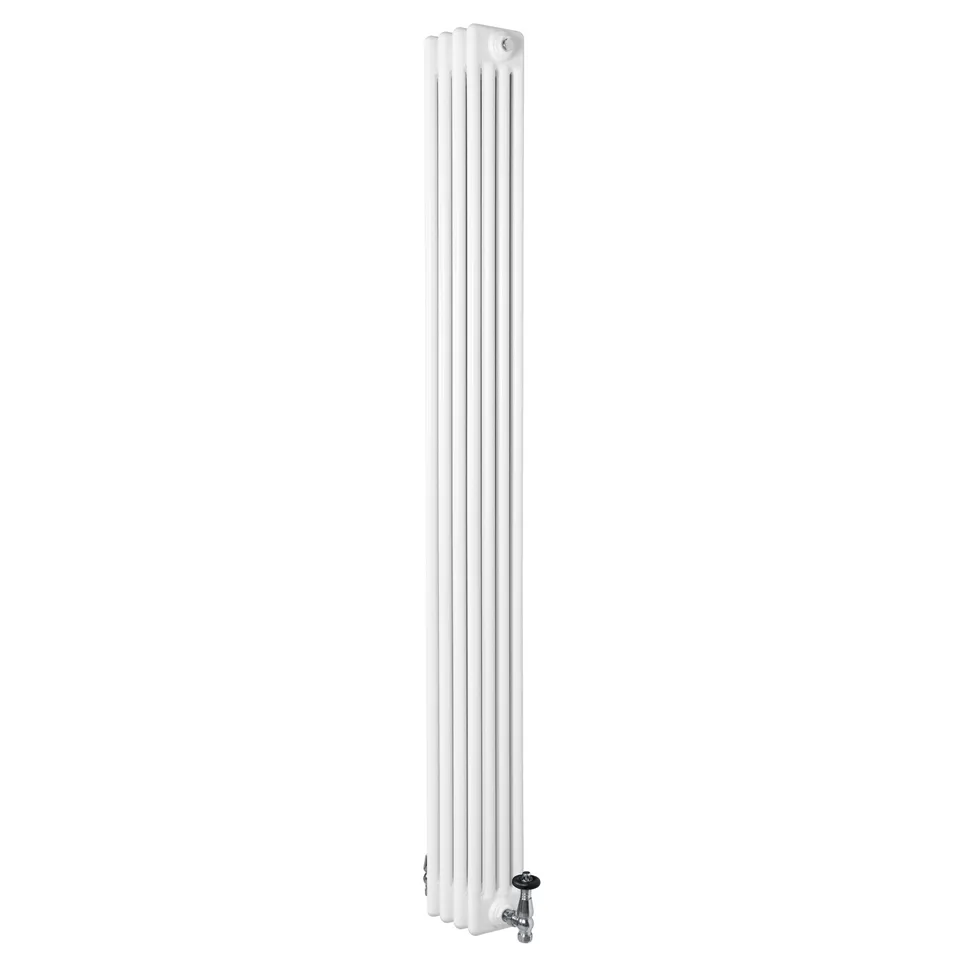 Q-Rax Radiatore 4 Colonne 1800x200 Bianco con Valvole