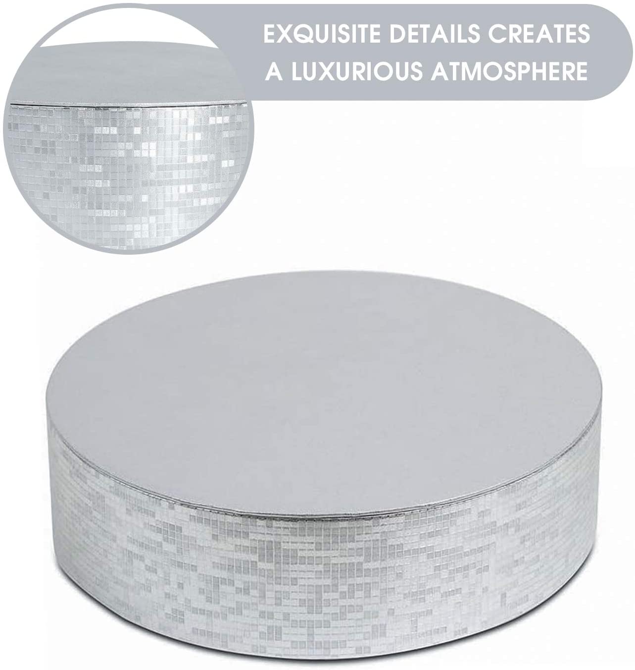Jackcube Design Display alzata torta argento 30 cm cartone