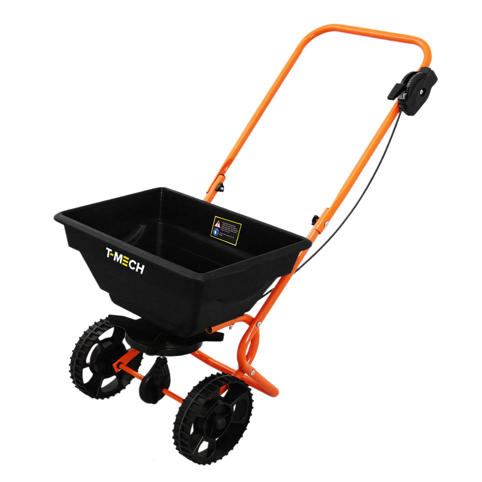 Q-Rax Set Livella Prato 100 cm e Spargitore 25 kg Arancione