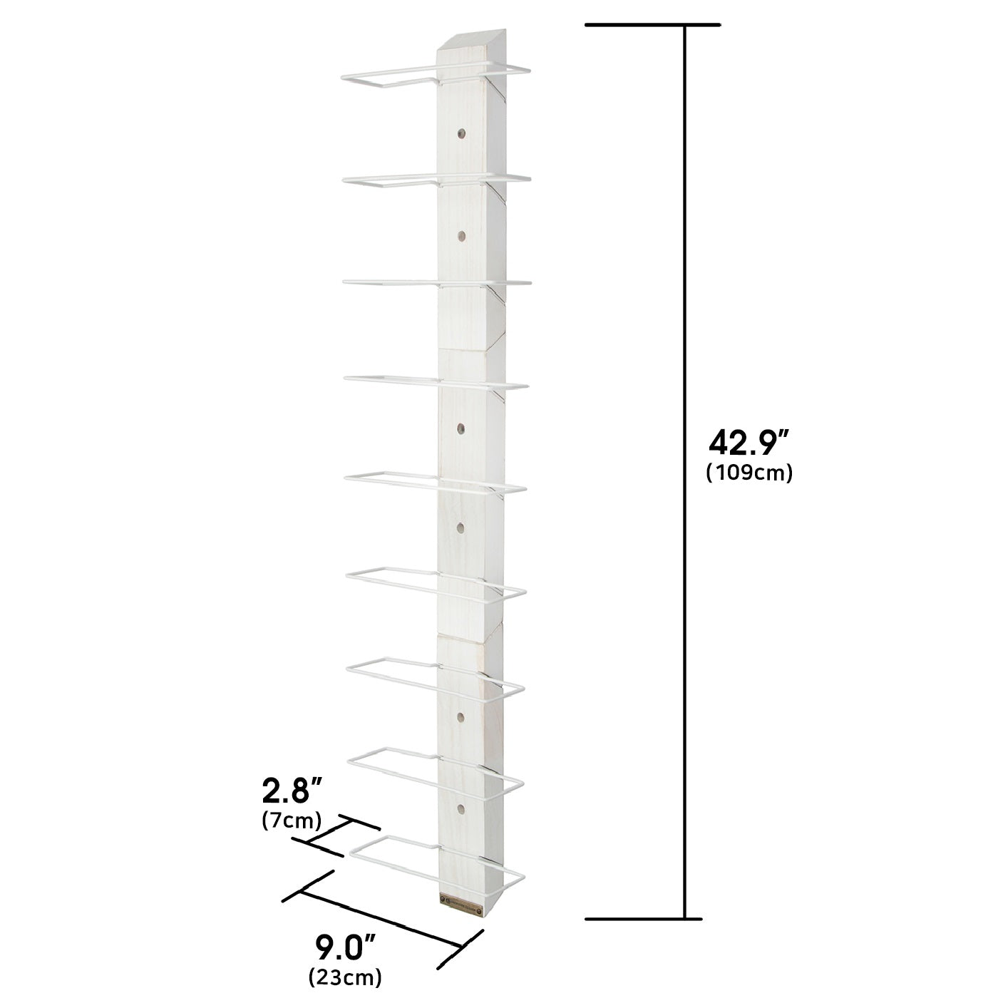 Jackcube Design Kitchen Portavino Parete Bianco 9 Bottiglie 3 Moduli