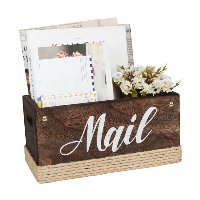 Jackcube Entryway Portalettere Legno Bruciato da Tavolo