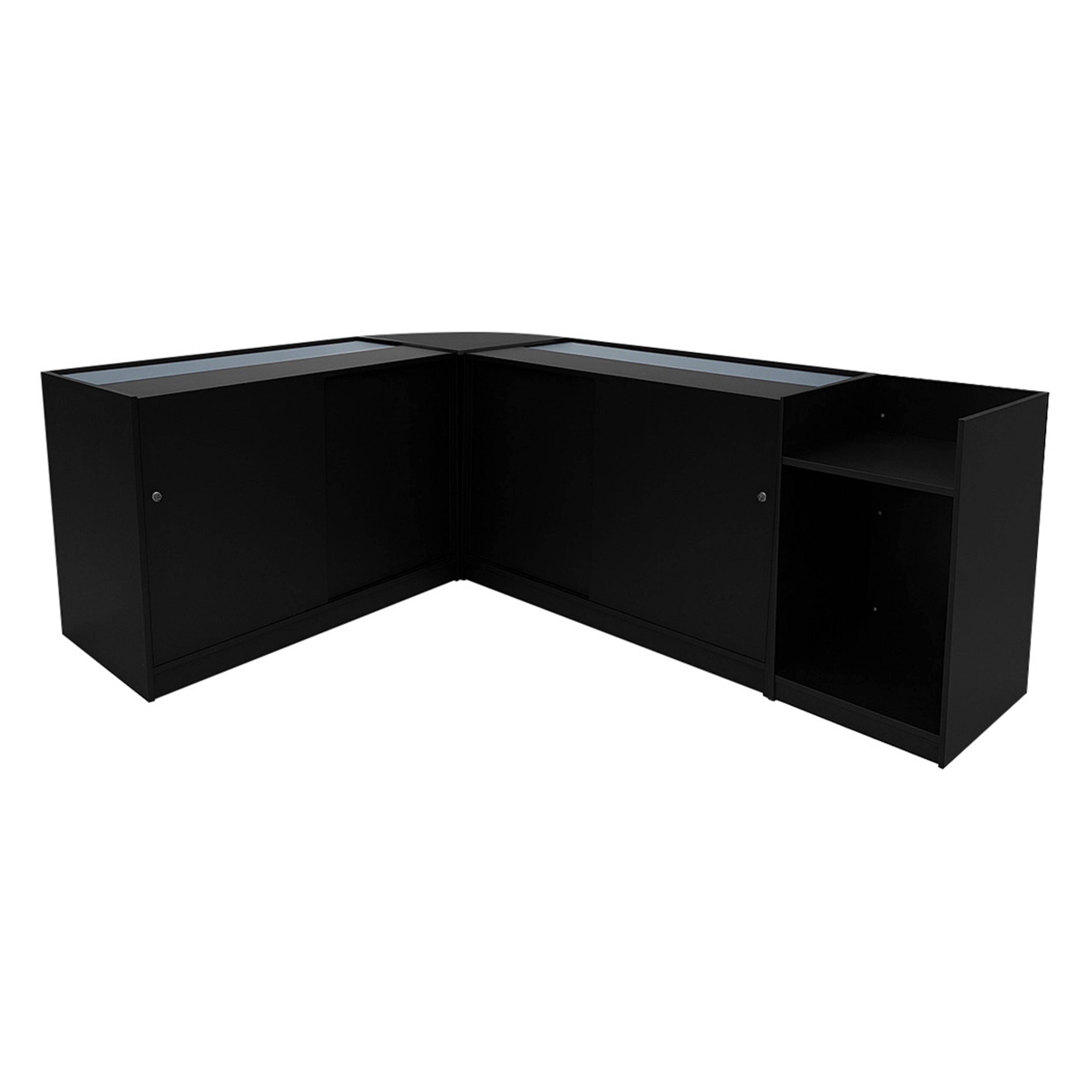 Q-Rax Polaris Set Banconi Negozio LED Nero K1200 B1200 TB60 CM60