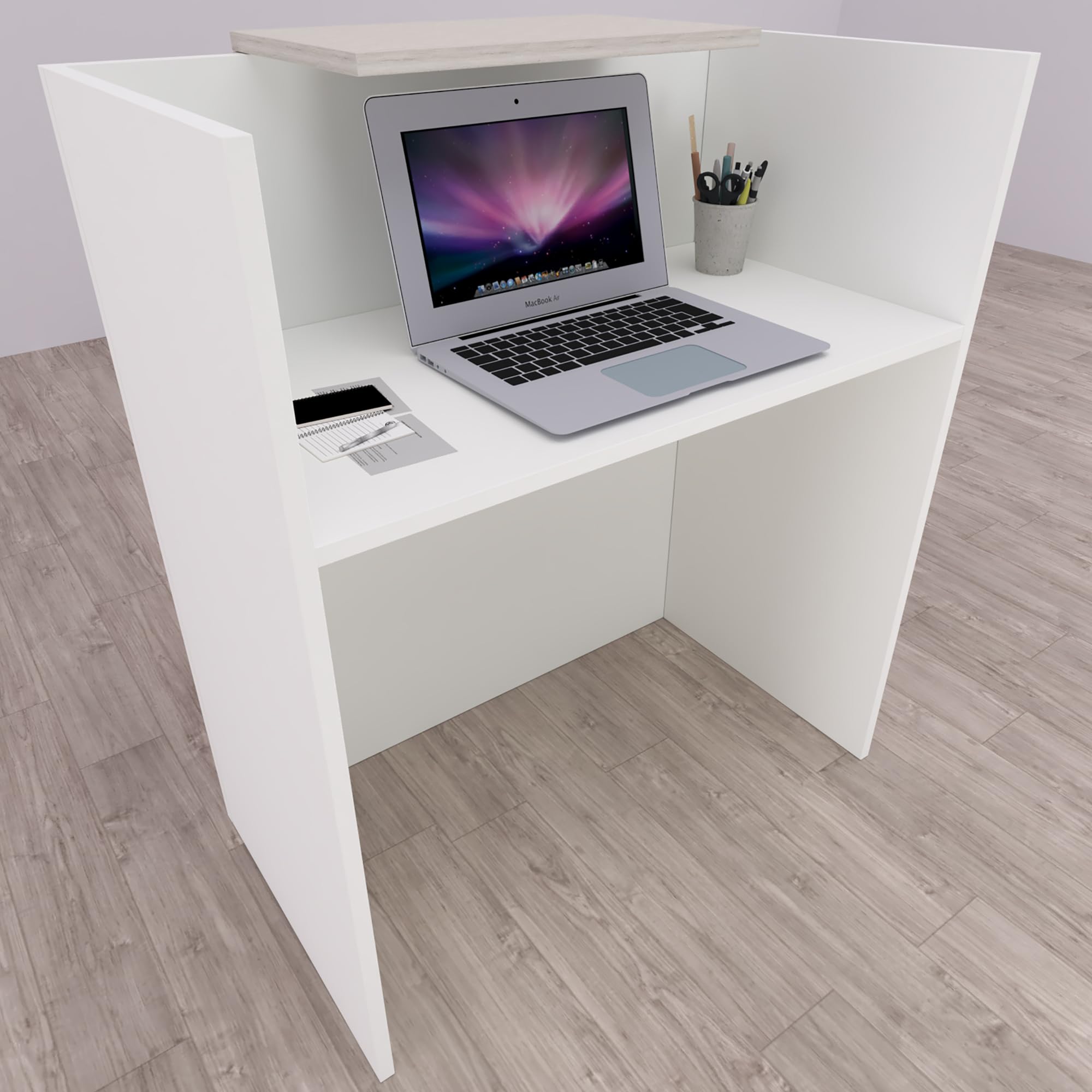 Henor Banchi bancone OJA 80x50x107 cm bianco quercia Stel