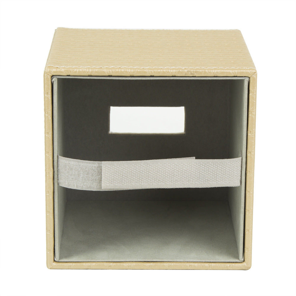 Jackcube Design Living Room set 2 copri box fazzoletti oro ecopelle