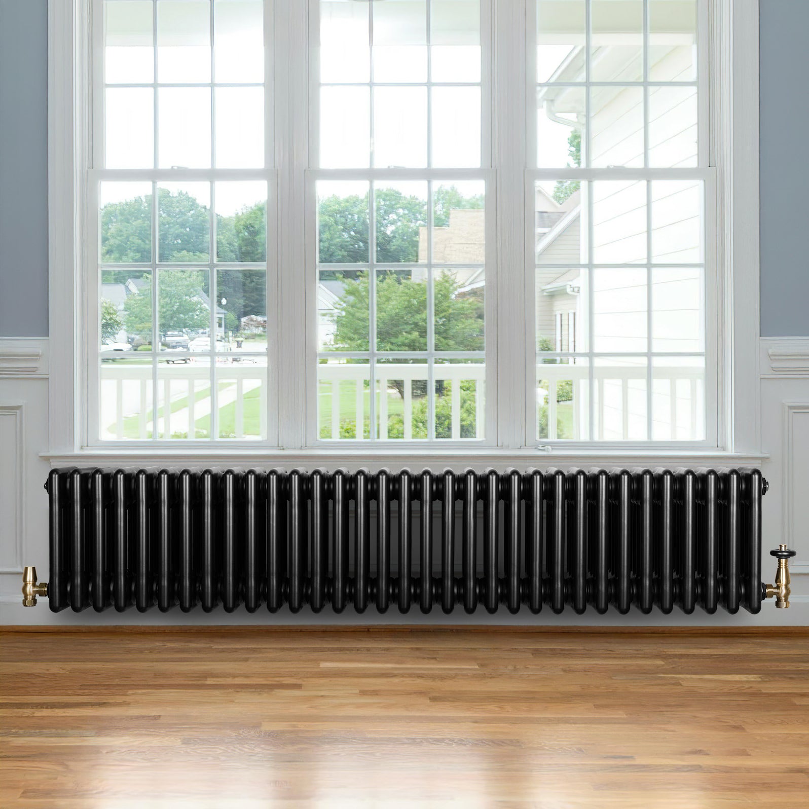 Q-Rax Radiatore Tradizionale 4 colonne 300x1505 nero