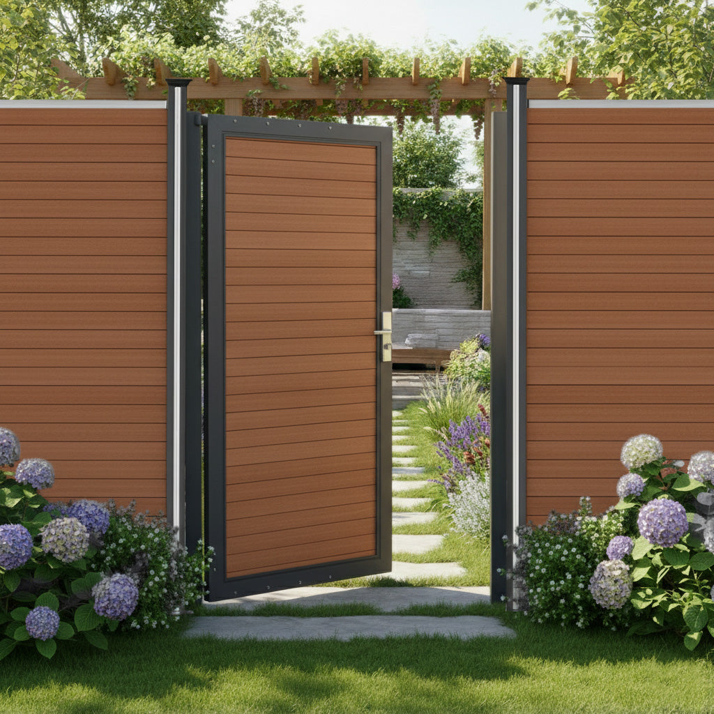 Q-Rax Deposito Porta Giardino Ecolegno Marrone 180x90cm