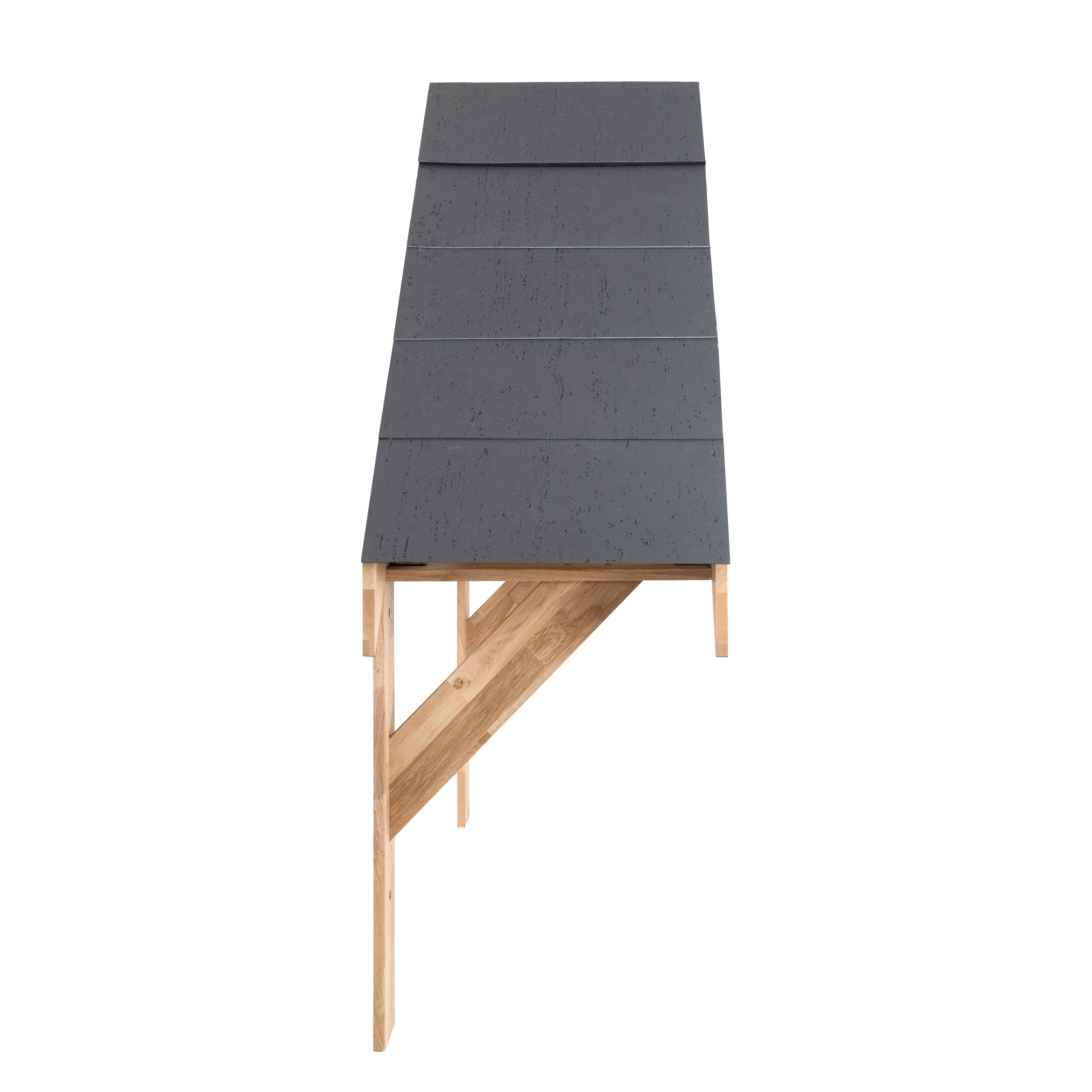 Q-Rax Tettoia Portico Rovere Massello 1400 mm