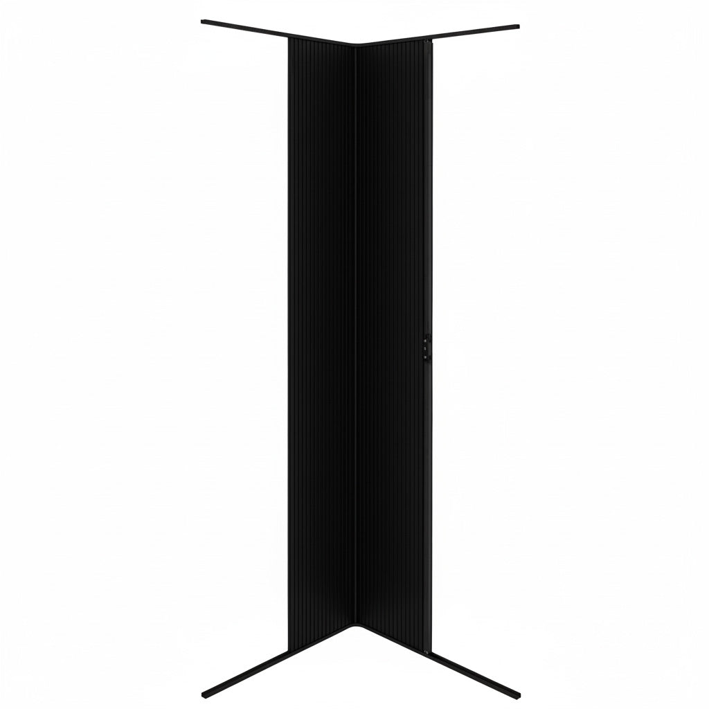 Q-Rax Porta a Soffietto Doccia Nera 200x60 cm per Camper
