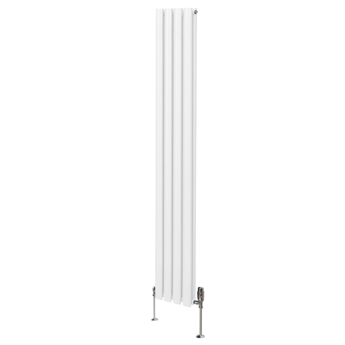 Q-Rax Radiatori Tradizionali Ovale 1800x240 Bianco Valvole