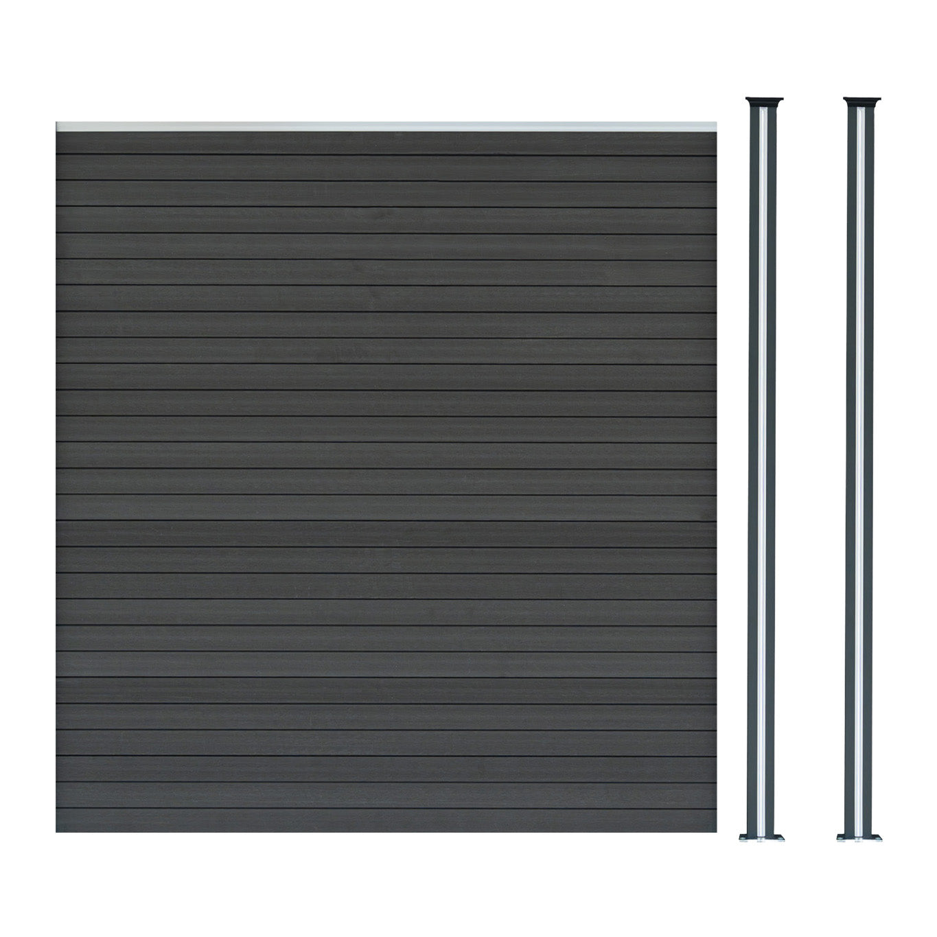Q-Rax pannello recinzione grigio 180cm LED 2 pali