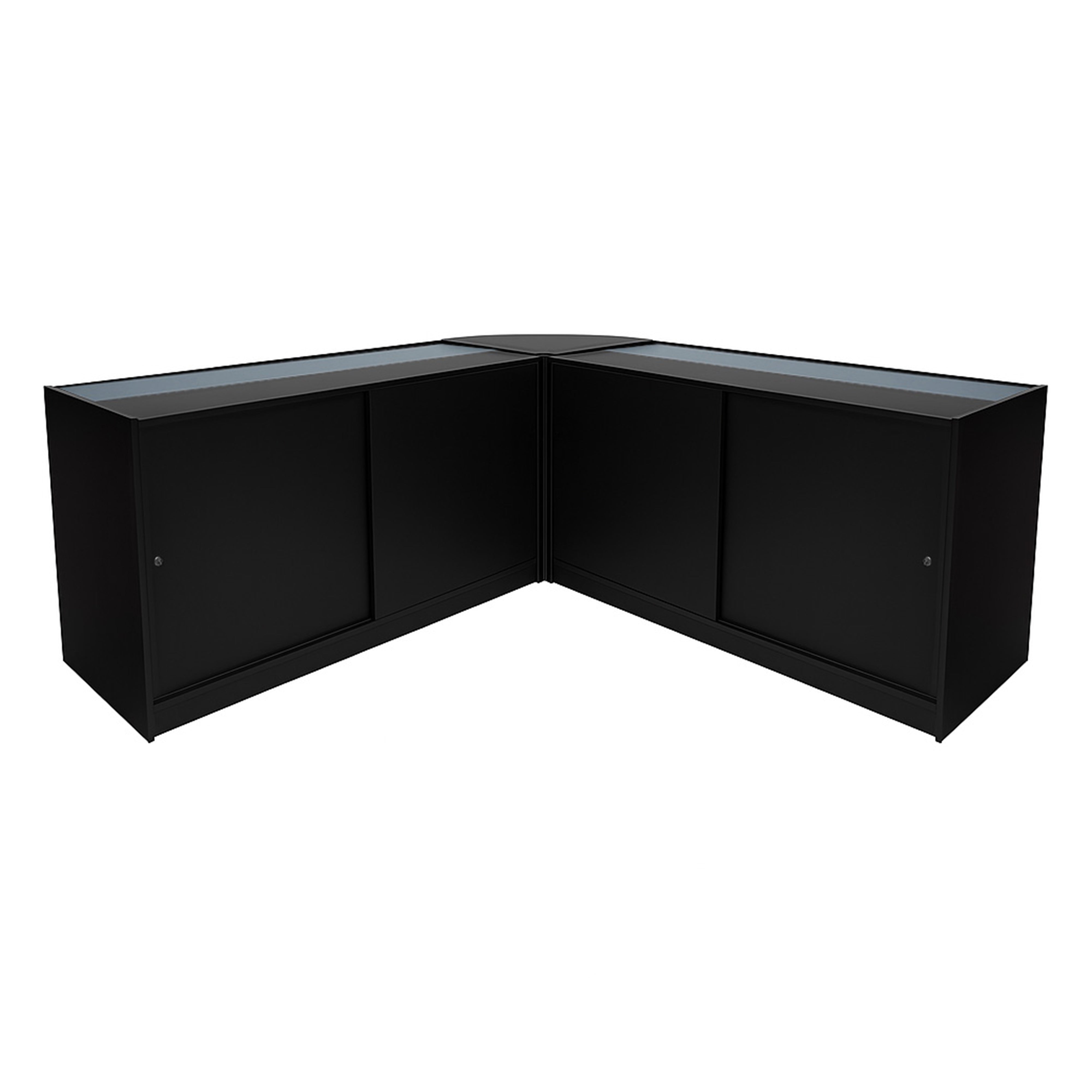 Q-Rax Theseus LED Set Bancone LM60+B1500 Nero 3 Pezzi
