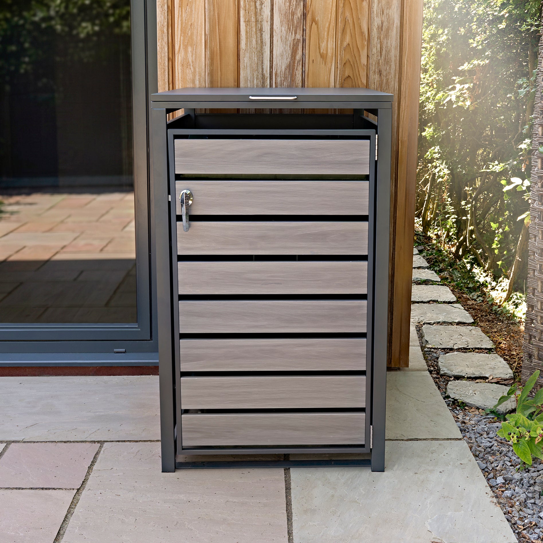 Q-Rax Deposito Copertura Bidone Singola 240L Antracite