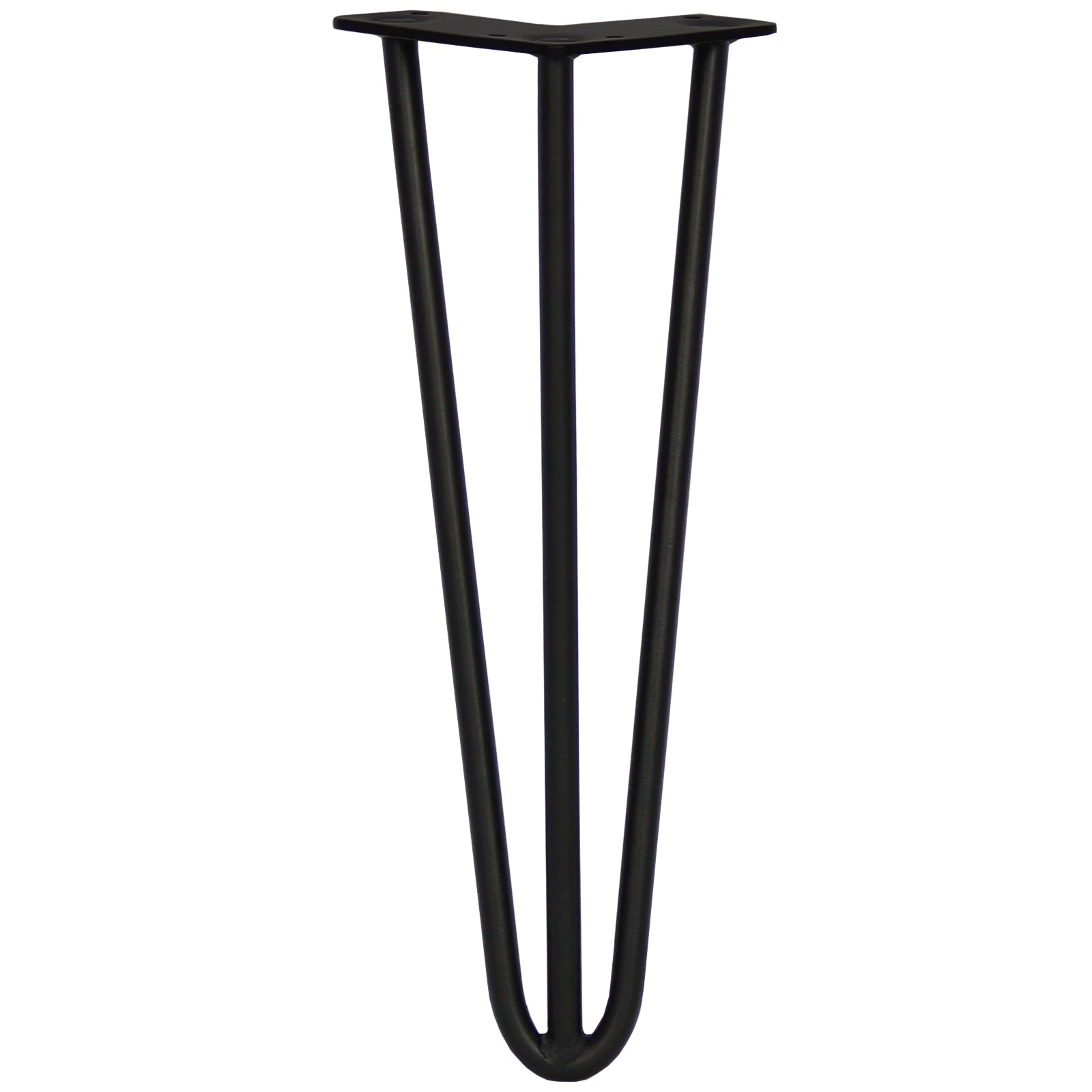 Q-Rax Gambe Tavolo Forcina Nere 35,5 cm 12 mm 4 Pezzi