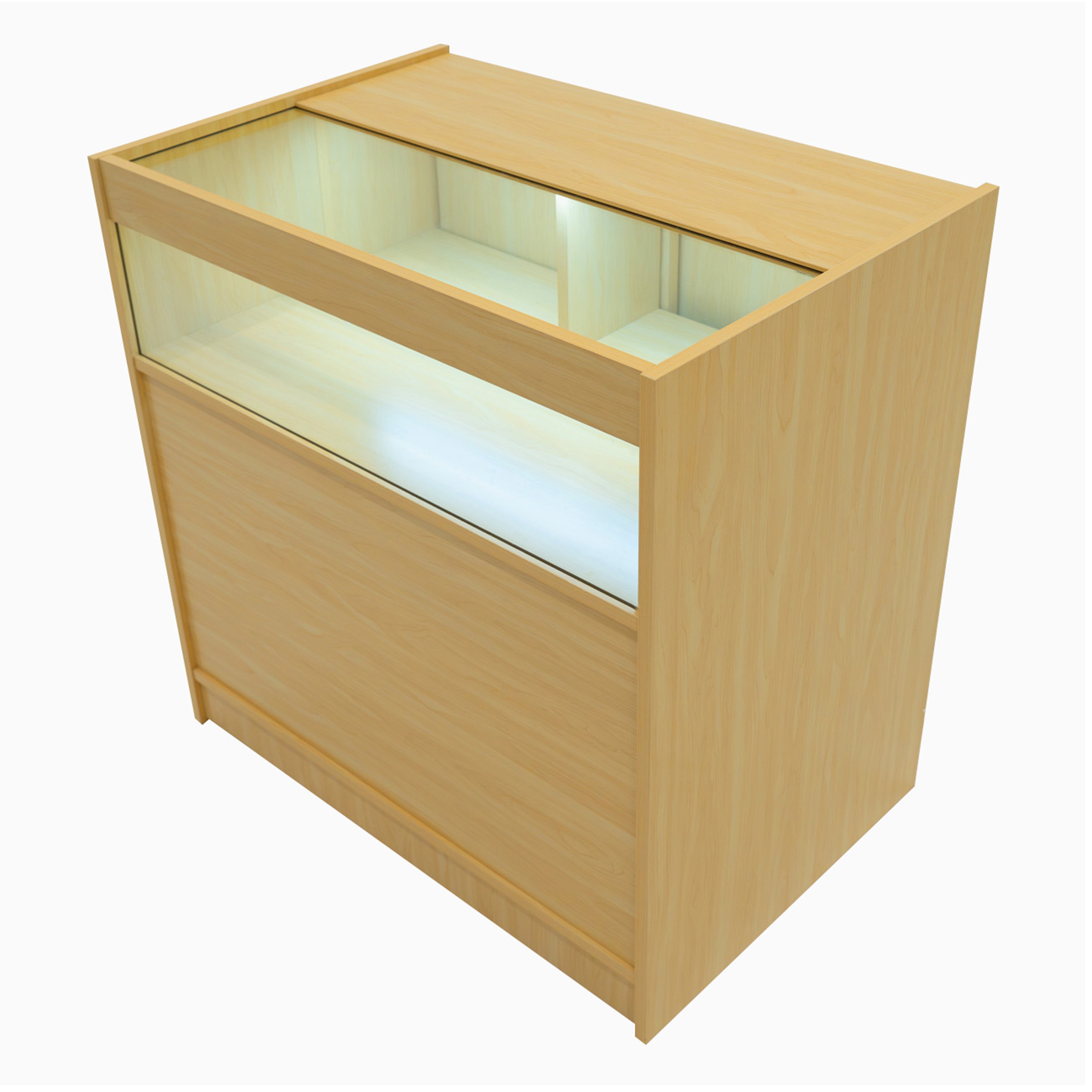 Q-Rax Iris B900 CM60 bancone negozio acero LED 3 pezzi
