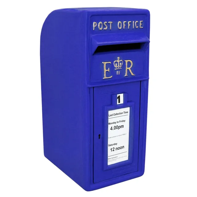 Q-Rax Accessori per la casa Britannica cassetta postale blu ghisa