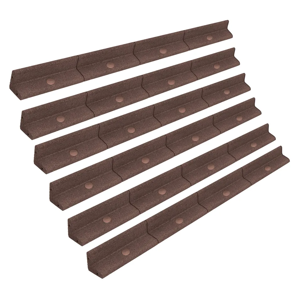 Q-Rax bordura giardino flessibile marrone 6x1,2 m gomma