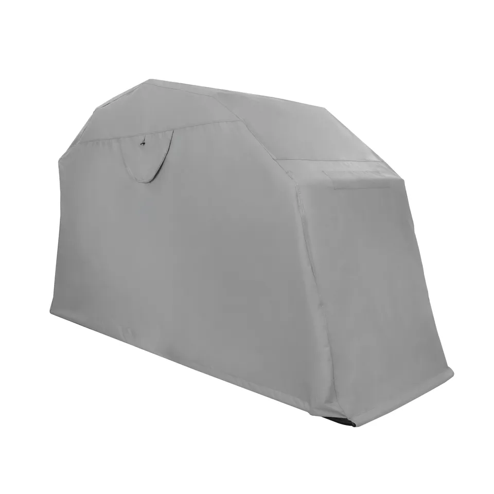 Q-Rax Tenda Moto Large Box Esterno Grigio Oxford 600D Impermeabile