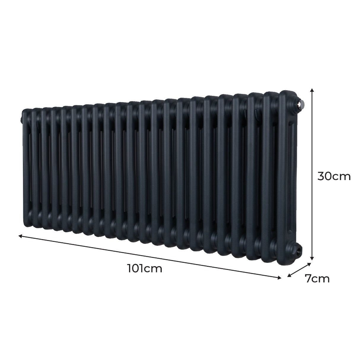Q-Rax Radiatore 2 Colonne 300x1012 Antracite