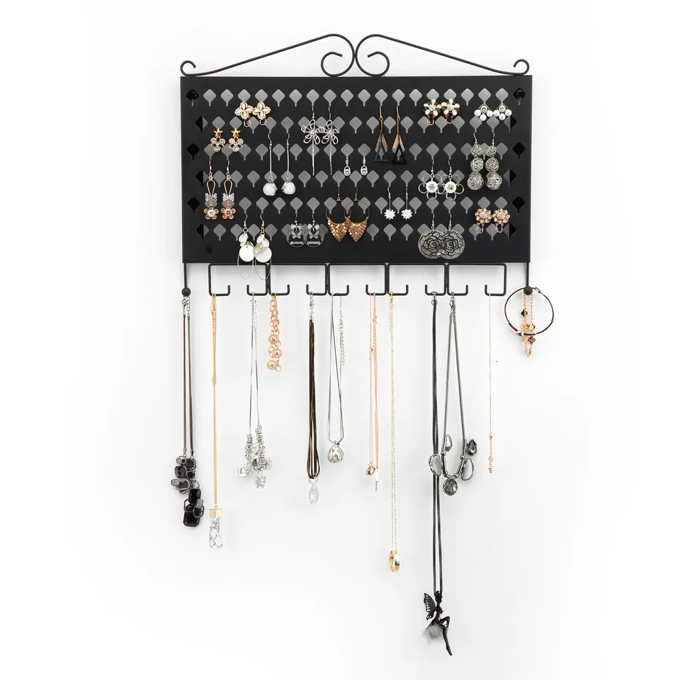 Jackcube Makeup Portagioie Parete Nero 117 Fori 12 Ganci