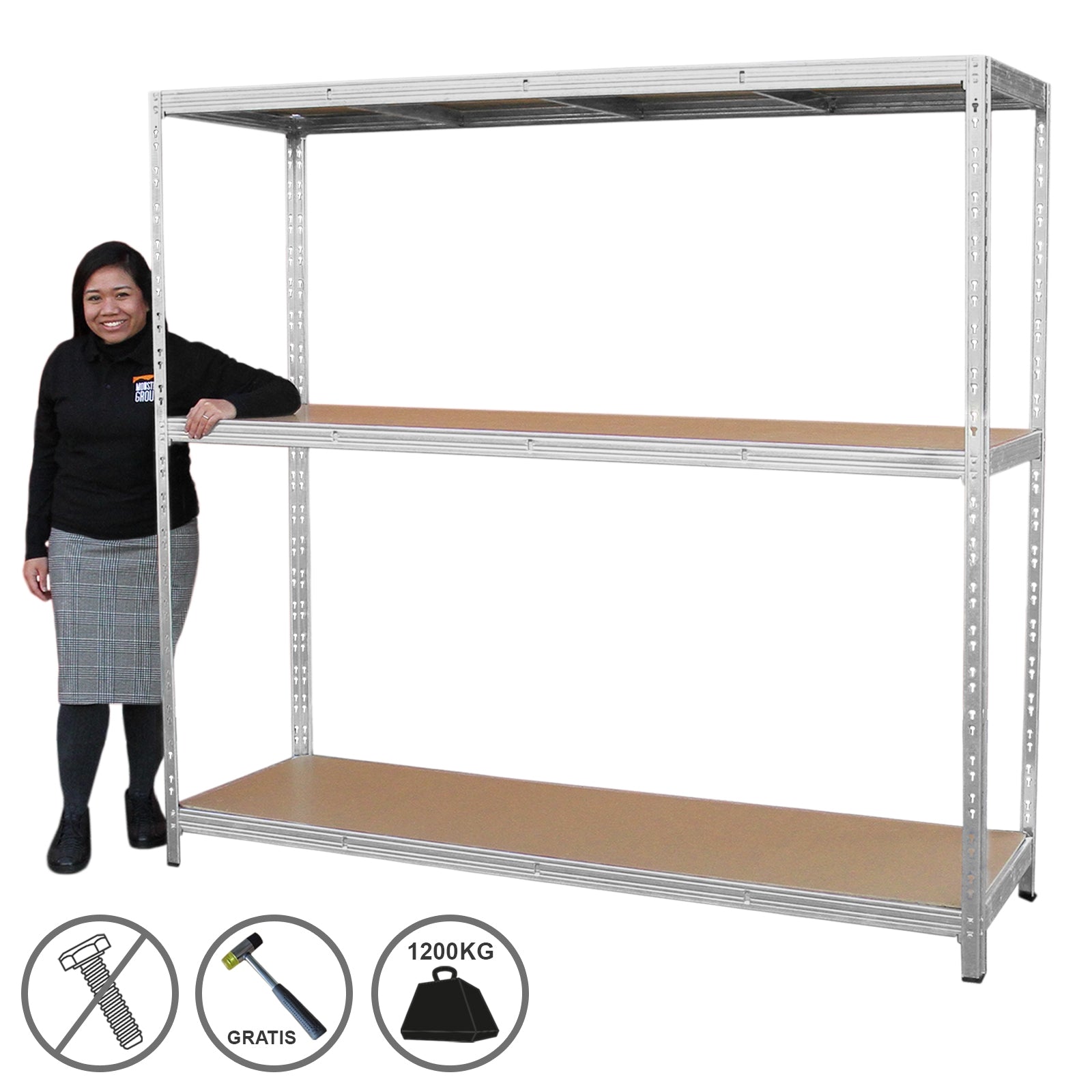 Q-Rax E-Rax HD Rax scaffale 200 cm 1200 kg 3 ripiani