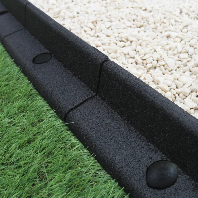 Q-Rax Deposito all'Aperto Bordatura Giardino Nera 120cm 6 Pezzi