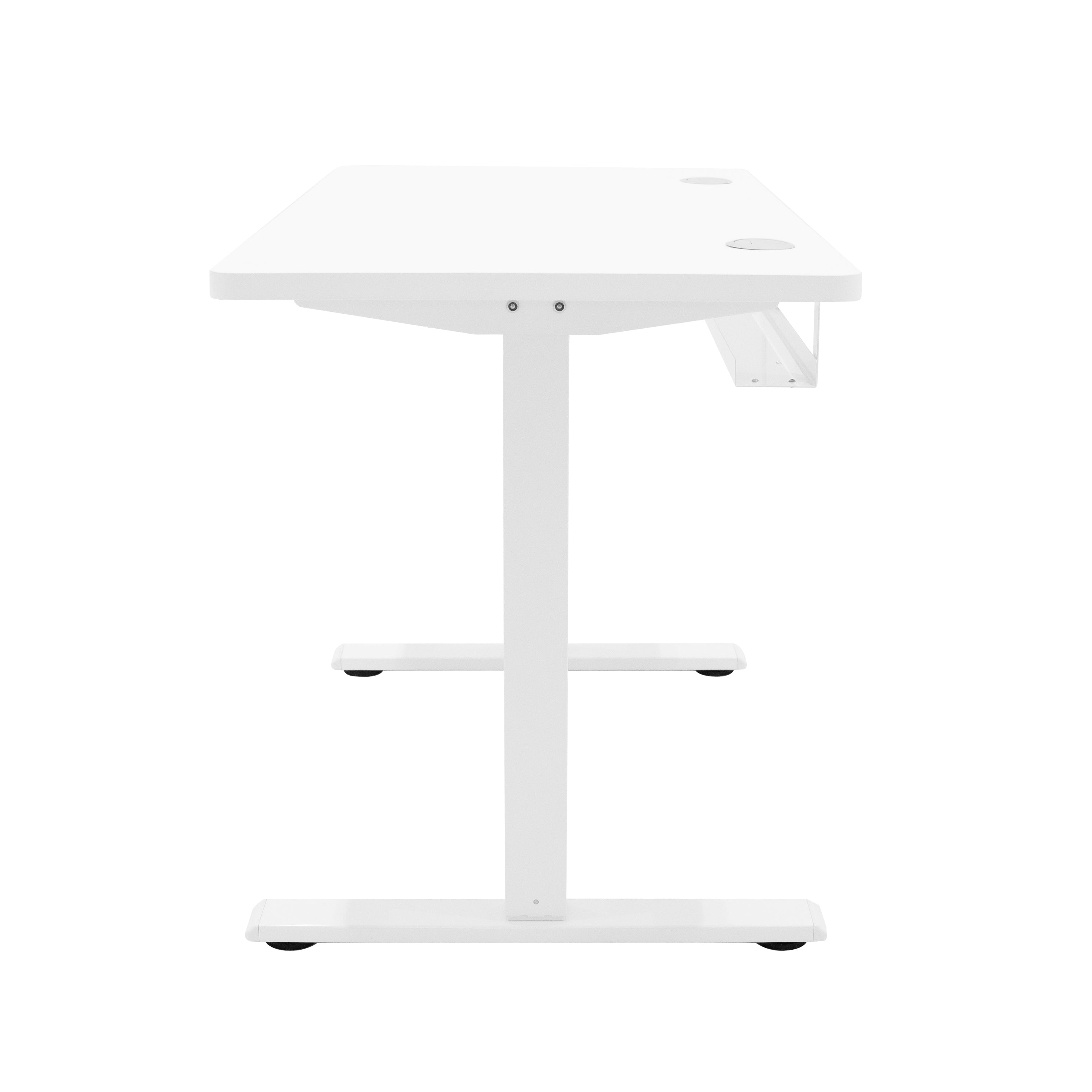 Q-Rax Scrivania Elettrica Regolabile 120x60 Bianca con Cassetto