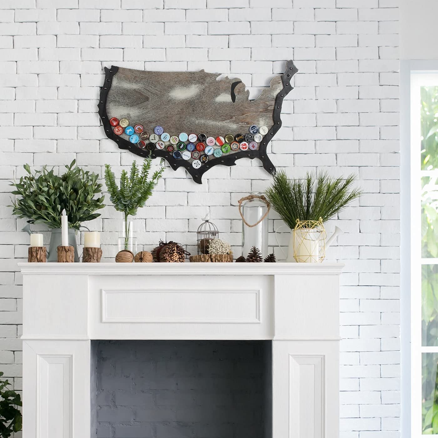 Jackcube Design Display USA Map Bacheca Tappi 125 Posti