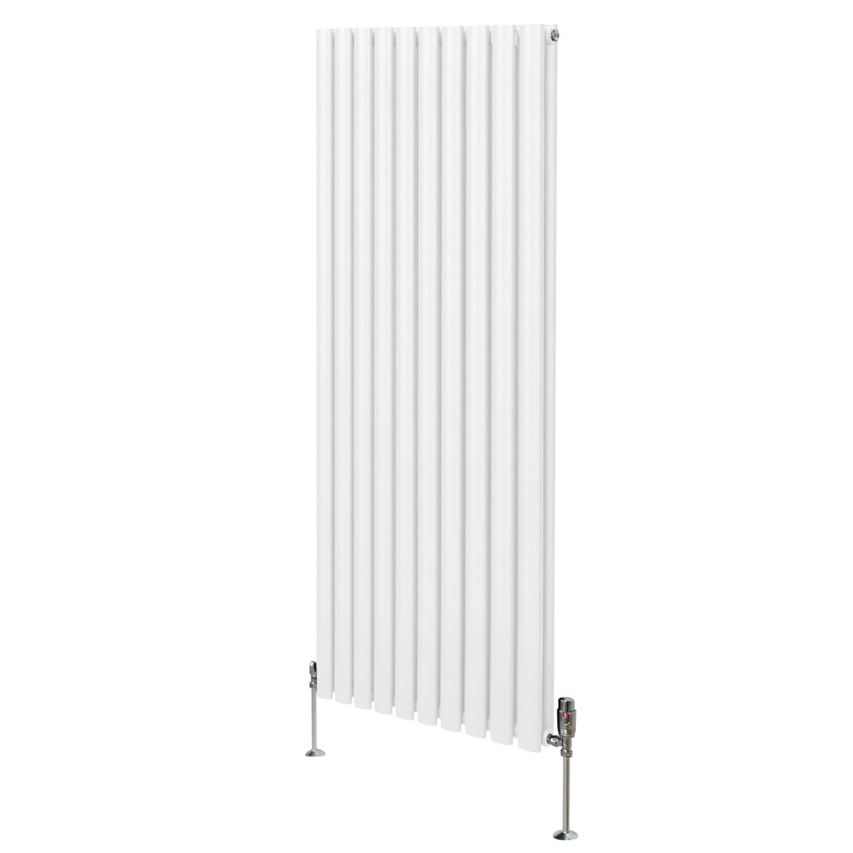 Q-Rax Radiatore Colonna Ovale 1600x600 Bianco con Valvole