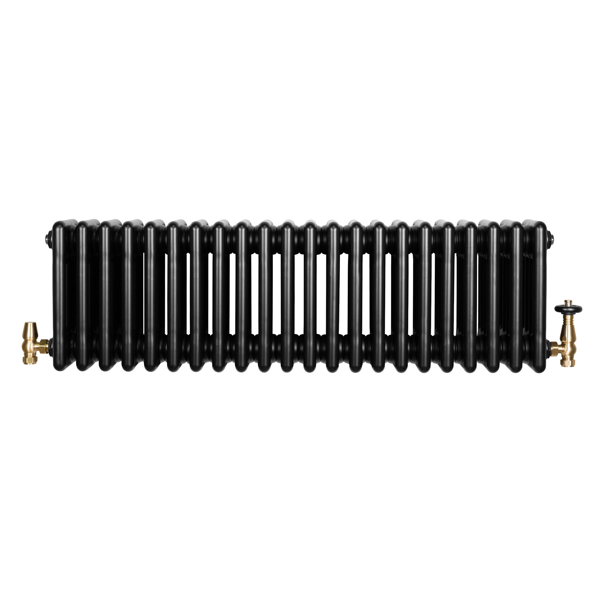 Q-Rax Radiatori Tradizionali 300x1010 radiatore nero 4 colonne + valvole
