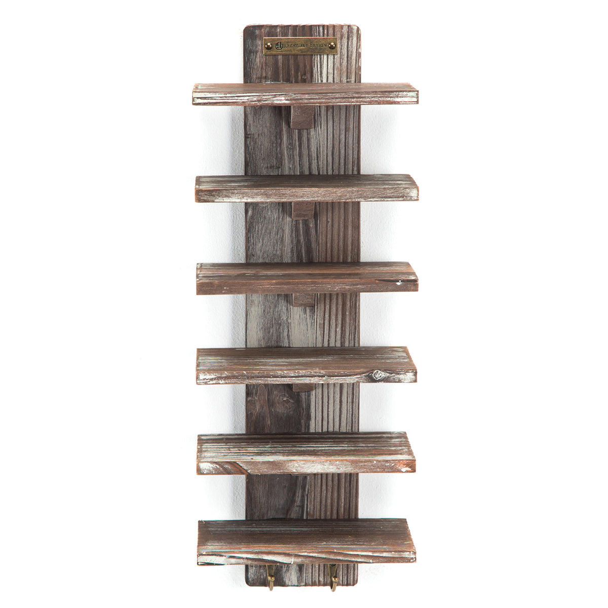 Jackcube Design Porta Occhiali Parete Legno 6 Ripiani 2 Ganci