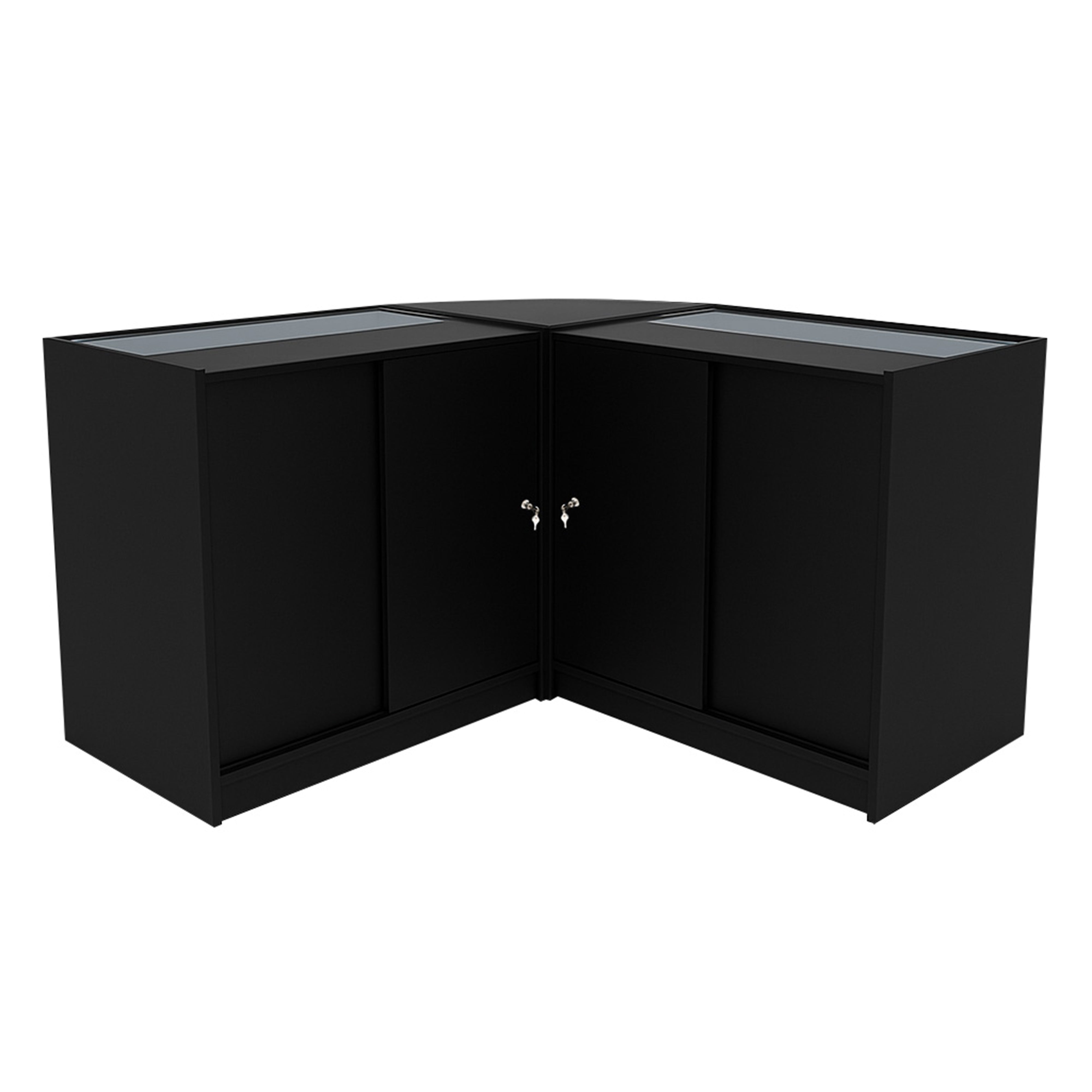 Q-Rax Selene Set banconi negozio nero LED 2xC900+CM60