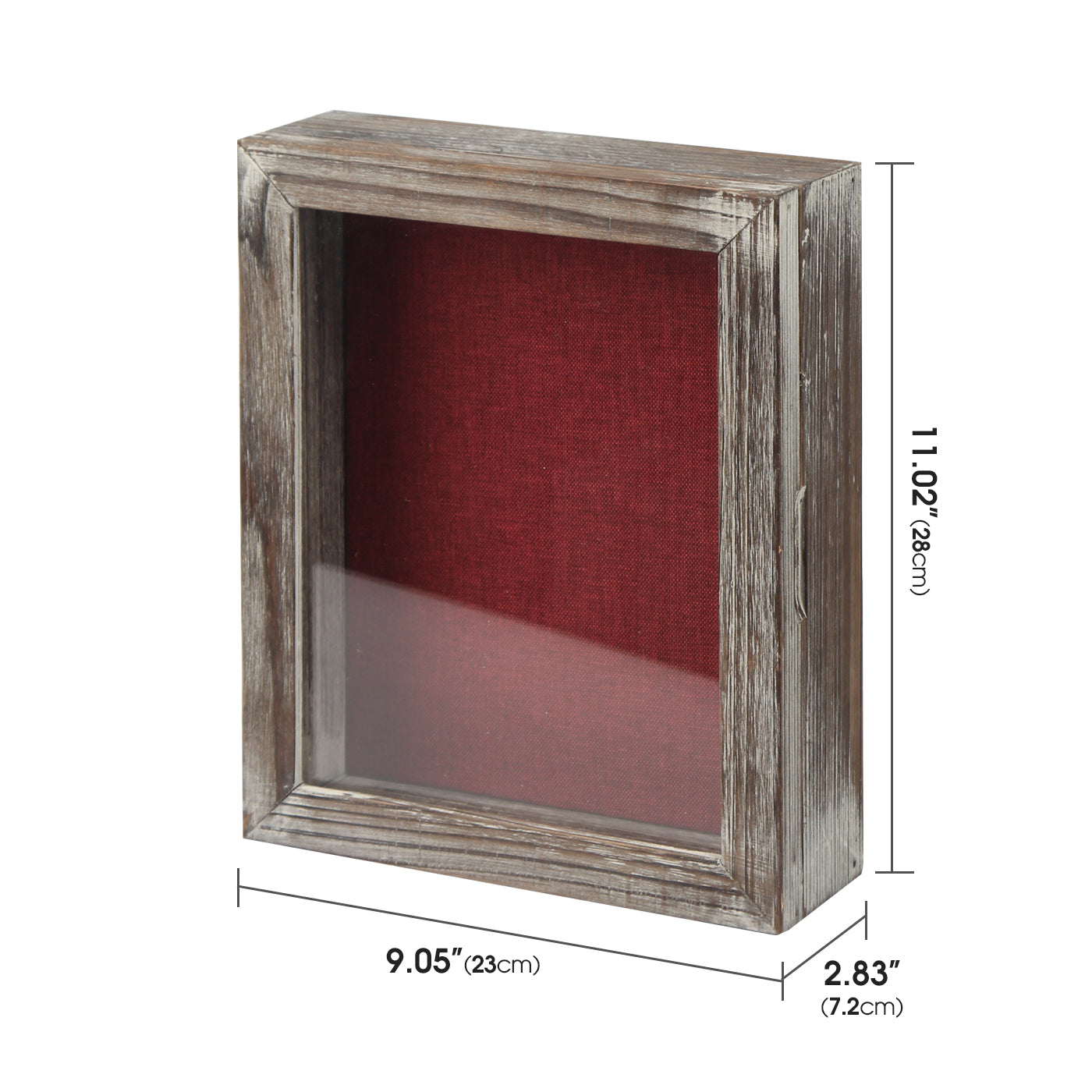 Jackcube Design Display Shadow Box Teca Lino 9x11 Pollici