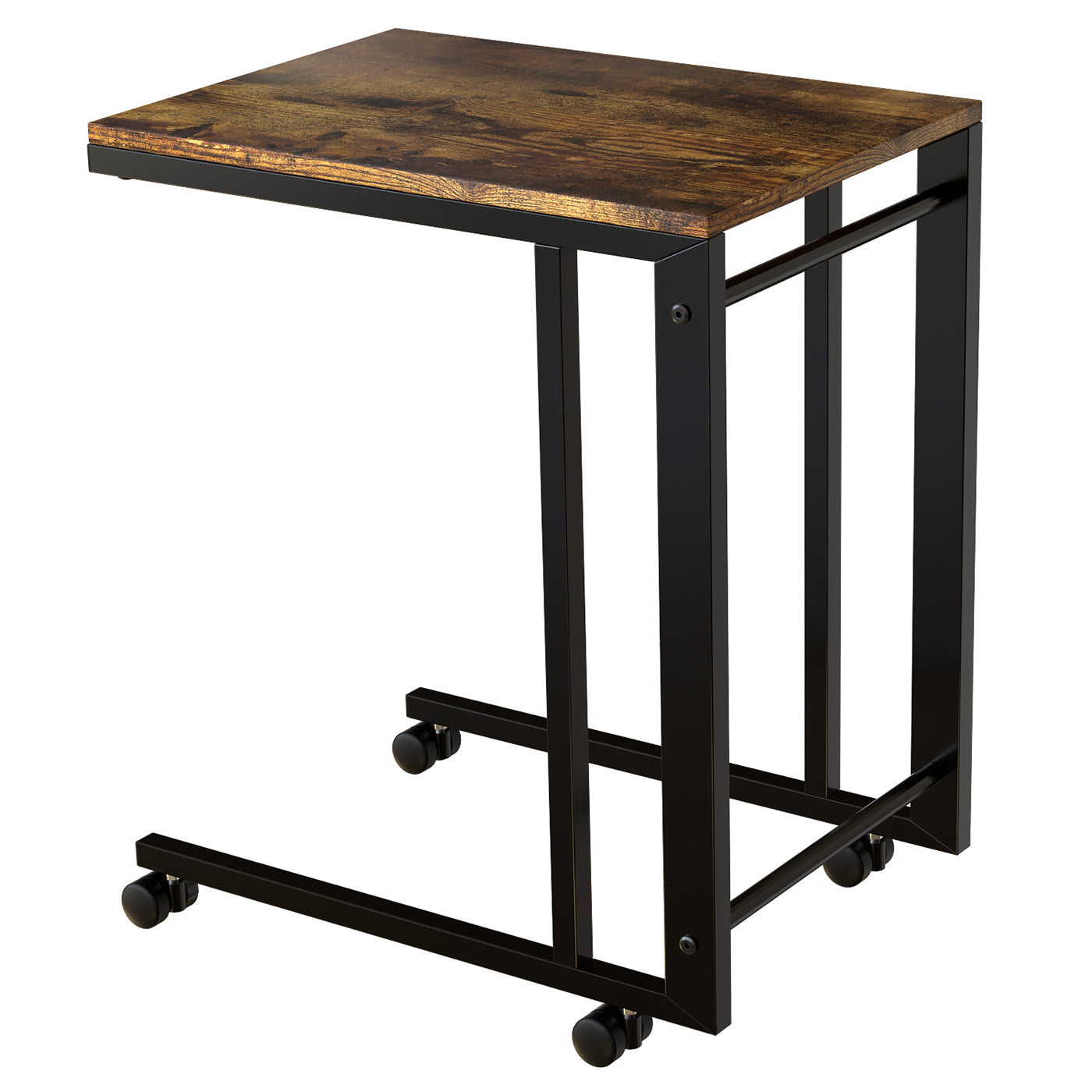 JackCube Design Living Room Tavolino a C Legno con Rotelle