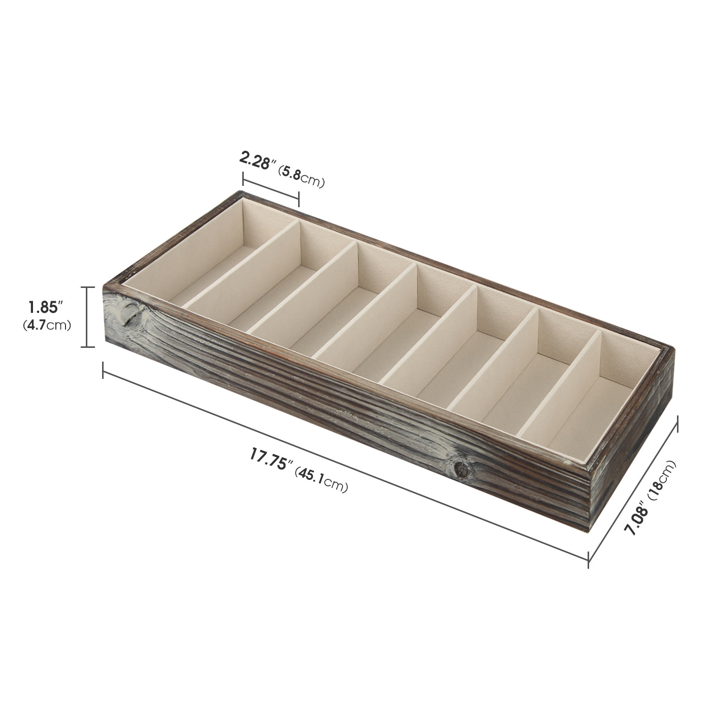 Jackcube Design Porta Occhiali Legno 7 Scomparti Effetto Rustico