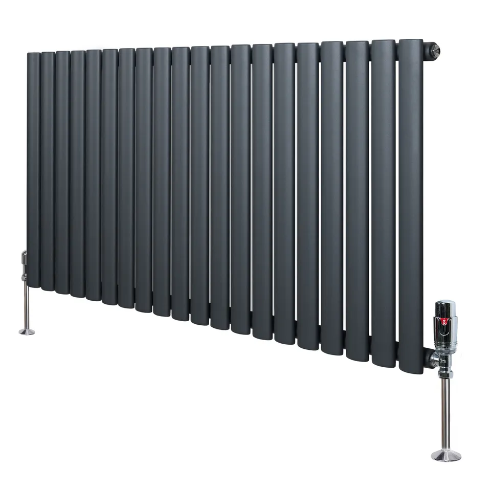 Q-Rax Radiatore Ovale Colonna Antracite 600x1200mm