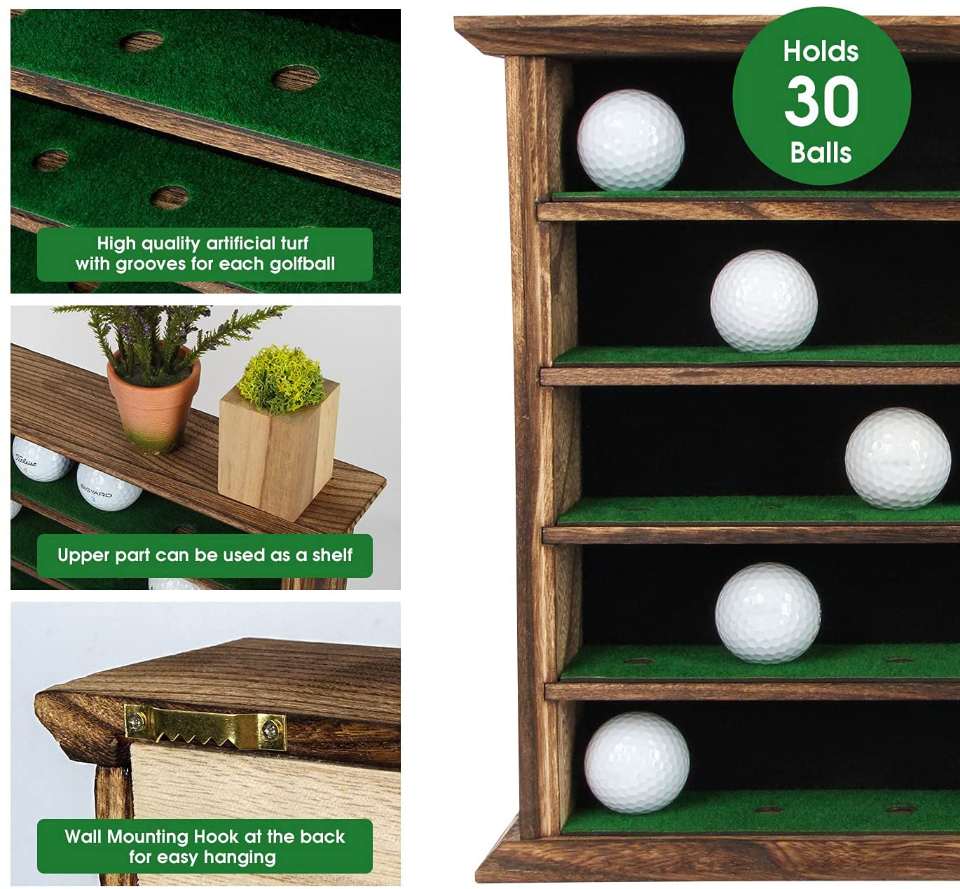 Jackcube Design Display espositore palline golf legno 30 posti