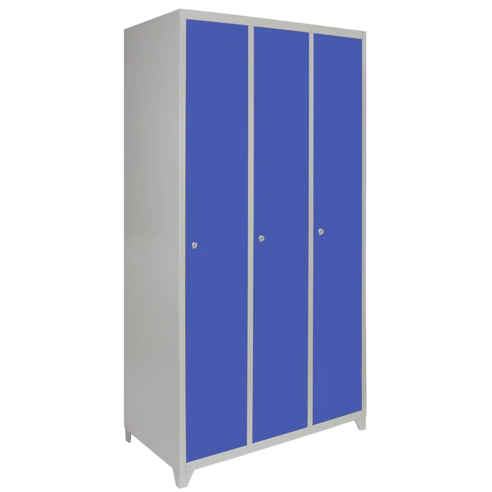 Q-Rax 3 Porte 90x50x180 armadietto acciaio blu