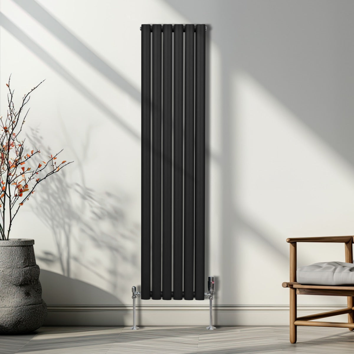 Q-Rax Radiatori Tradizionali radiatore colonna ovale 1600x360 mm nero