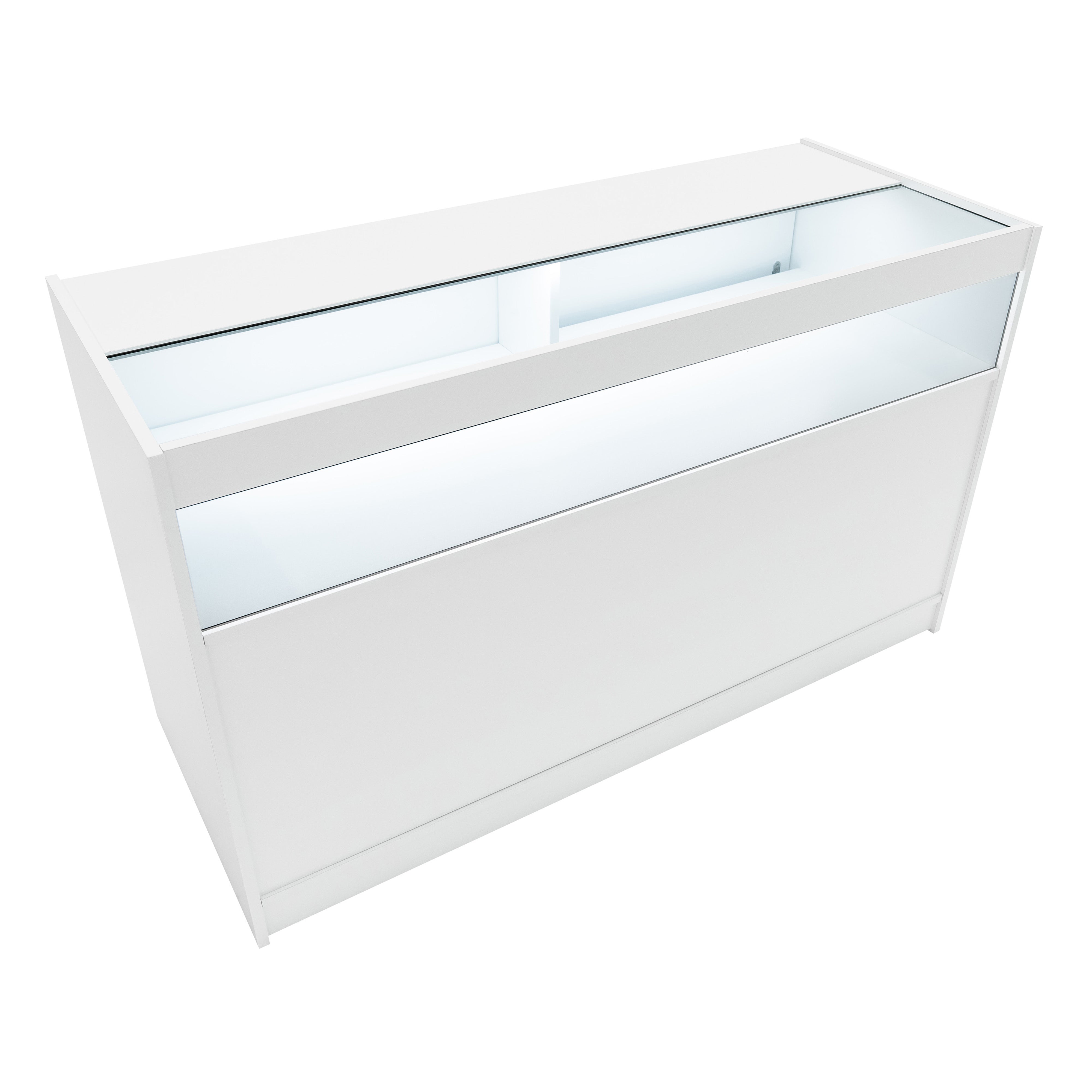 Q-Rax Banconi da Negozio B1500 bancone vetrina bianco LED