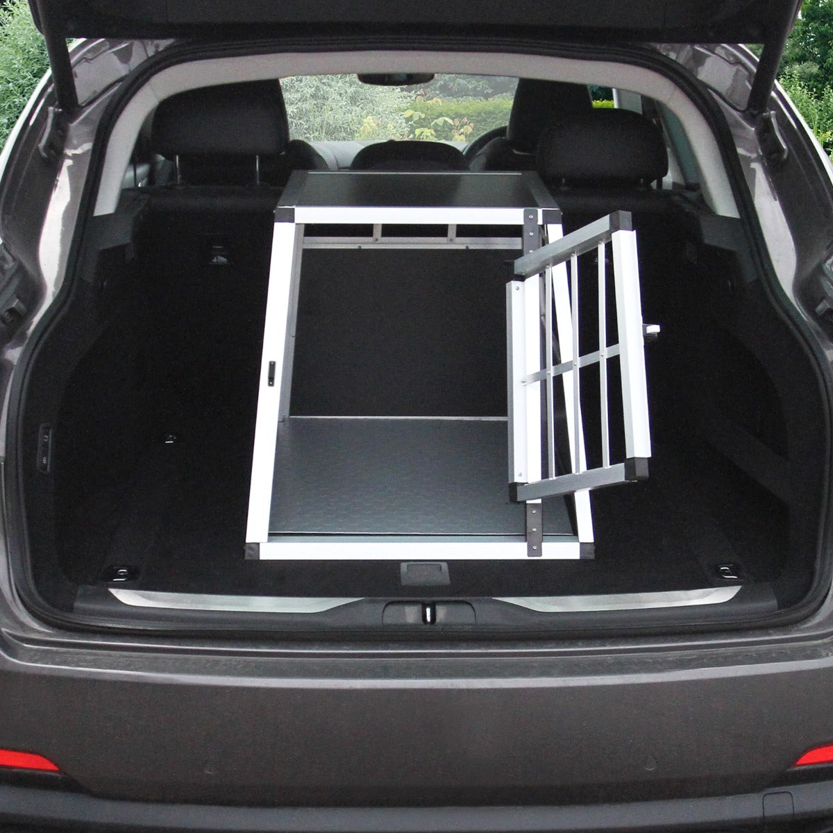 Q-Rax Gabbia per Cani Auto Singola Alluminio Grande 69x65x90