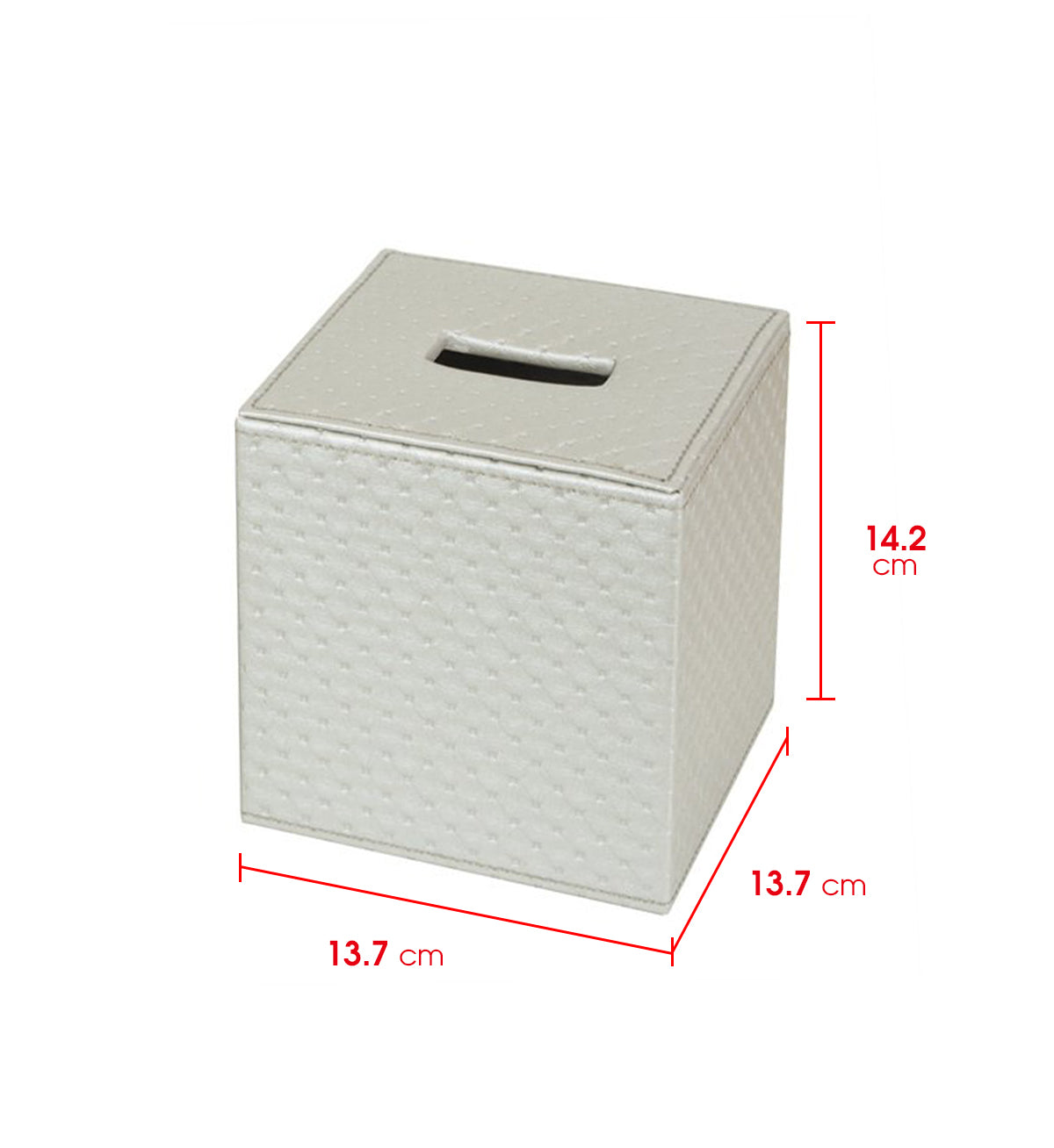 Jackcube Design Coprifazzoletti Quadrato Argento Set 2 Pezzi Pelle