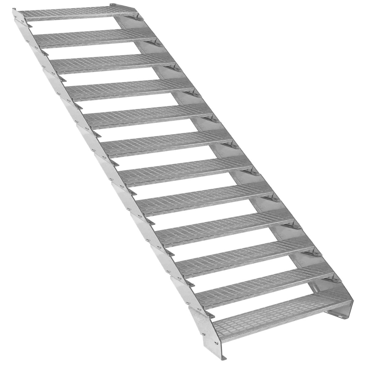 Q-Rax Scala Zincata 12 Elementi Gradini Acciaio 900 mm