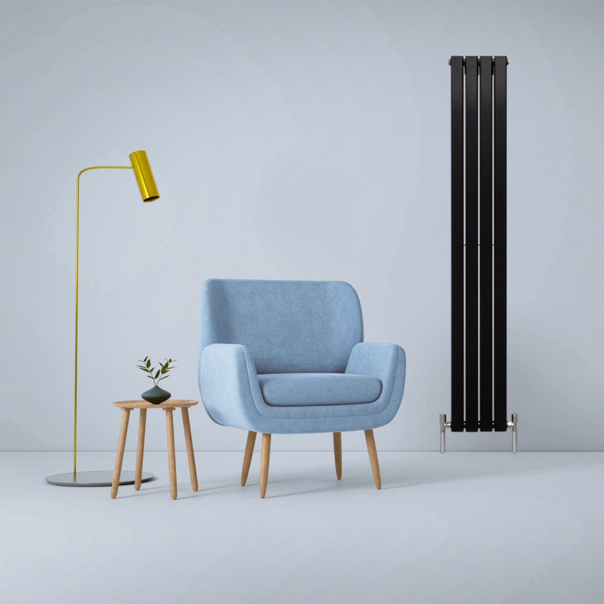 Q-Rax Radiatori Pannelli Piatti Termosifone Nero 180x28cm