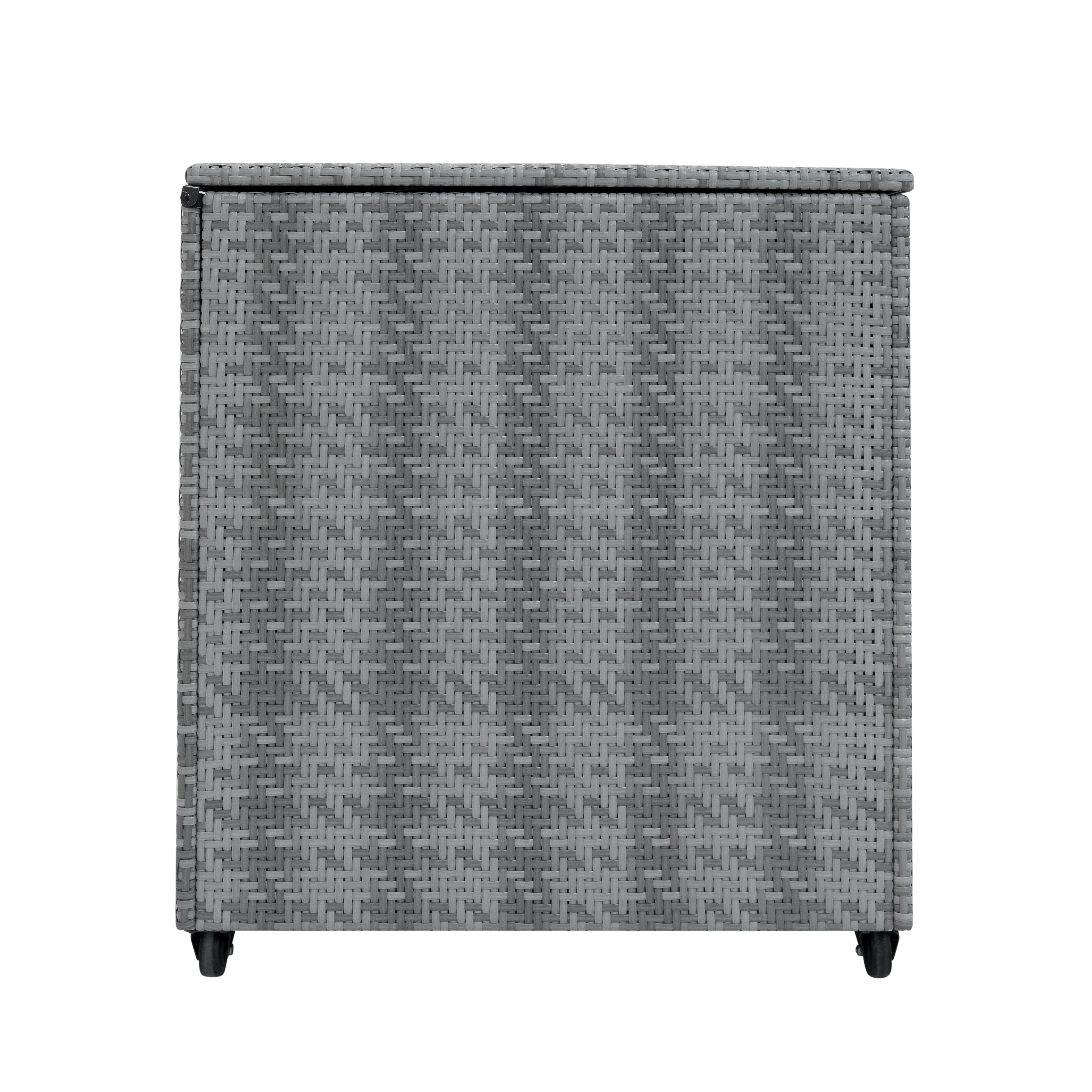 Q-Rax 700L baule rattan grigio cuscini esterno