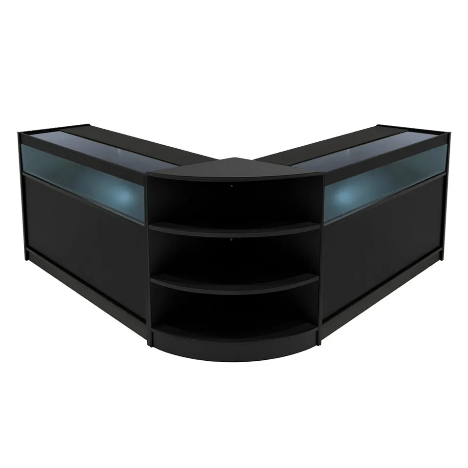 Q-Rax Theseus B1200 Bancone Negozio Nero Set 3 Pezzi LED