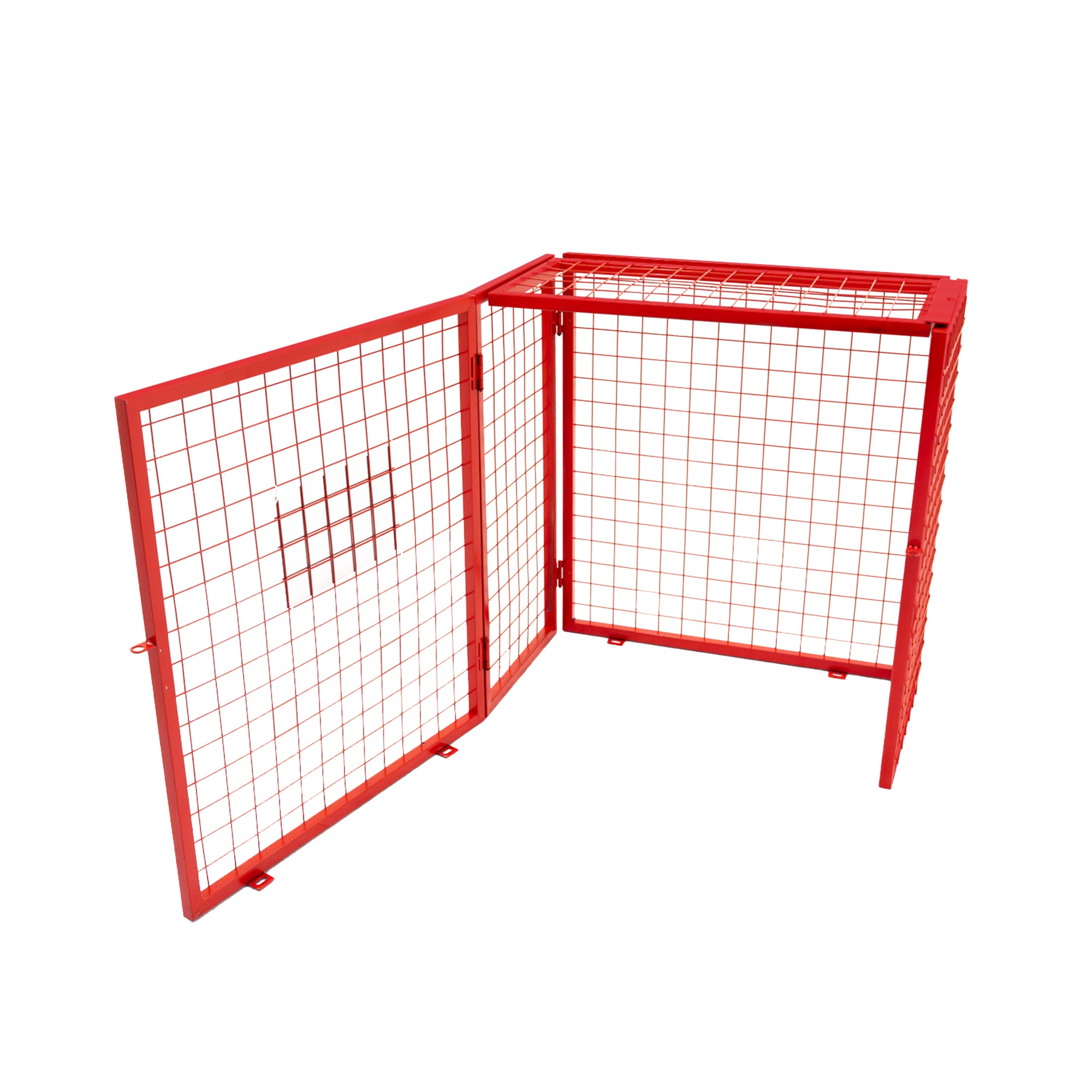 Q-Rax Gabbia Rete Bombole Gas Rossa 90x80x43 Pieghevole