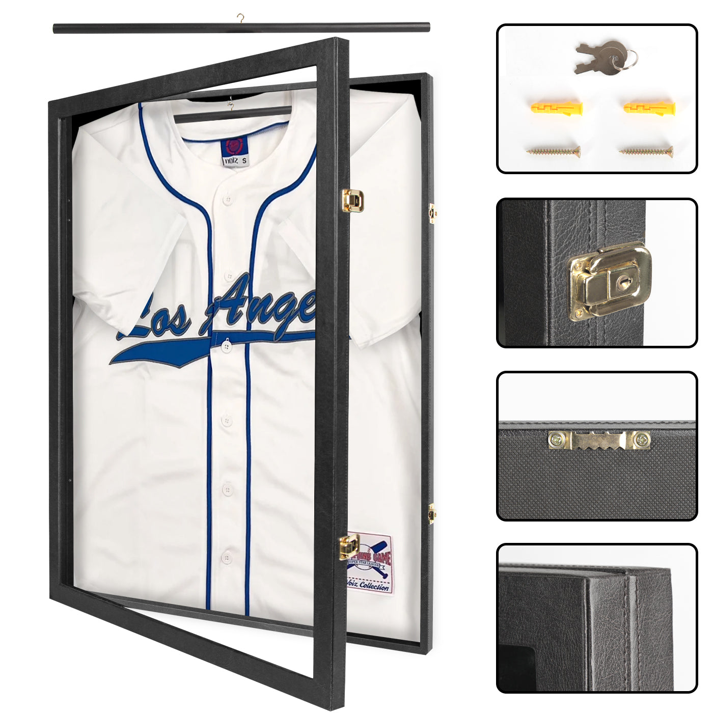 Jackcube Design Display teca maglia sportiva nera con serratura