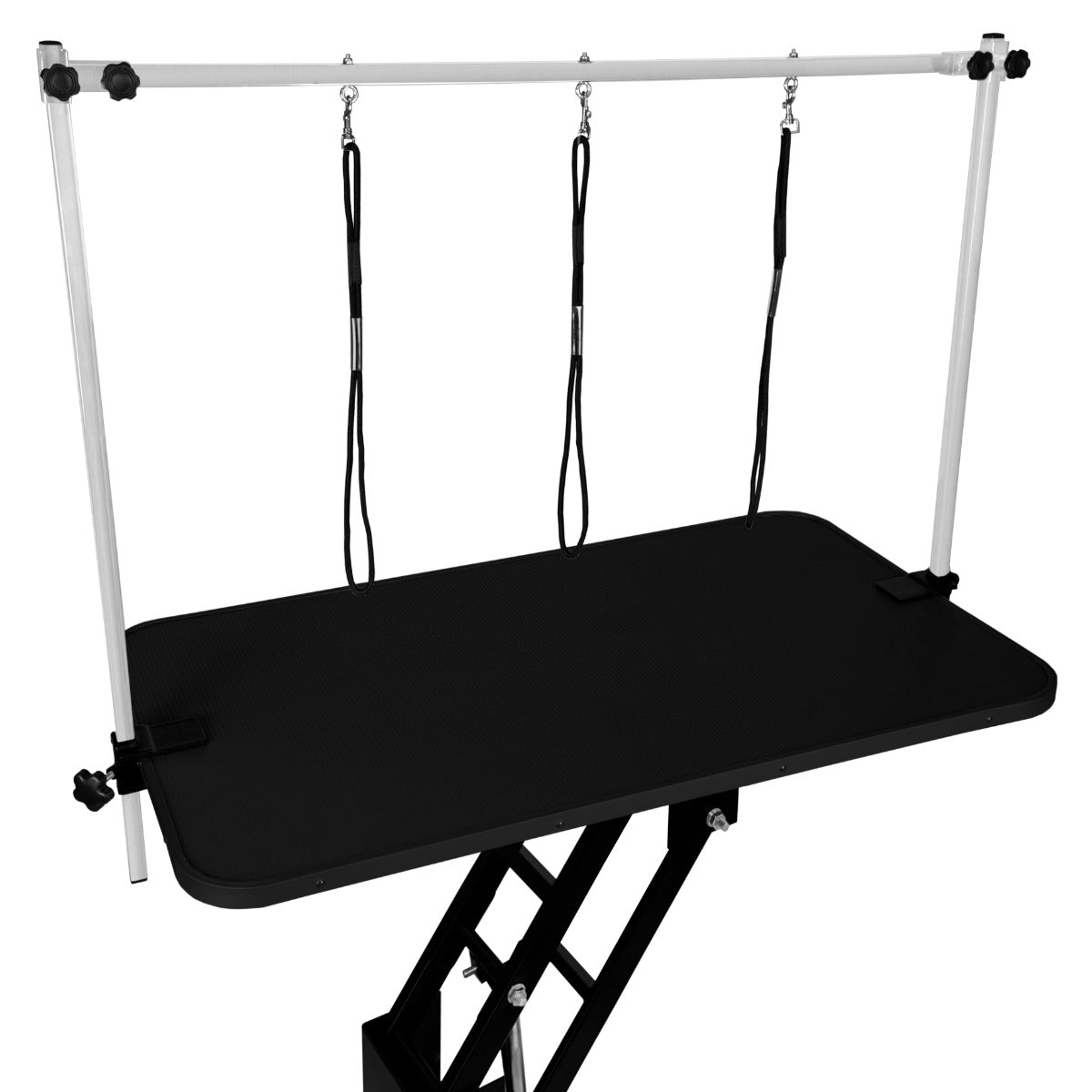 Q-Rax Tavolo Toelettatura Idraulico 106x61cm Nero 180kg