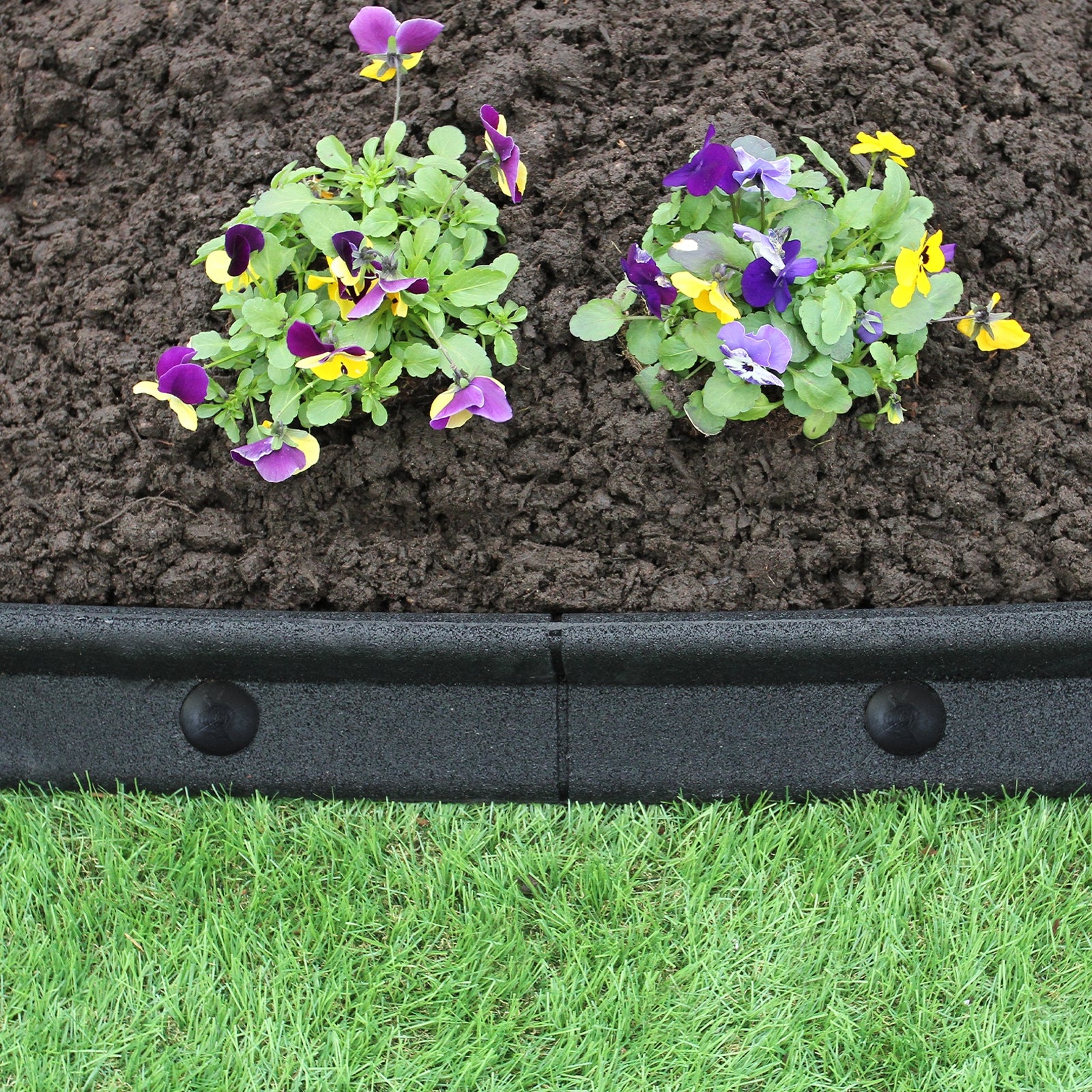 Q-Rax Deposito all'Aperto Bordatura Giardino Nera 120cm 6 Pezzi