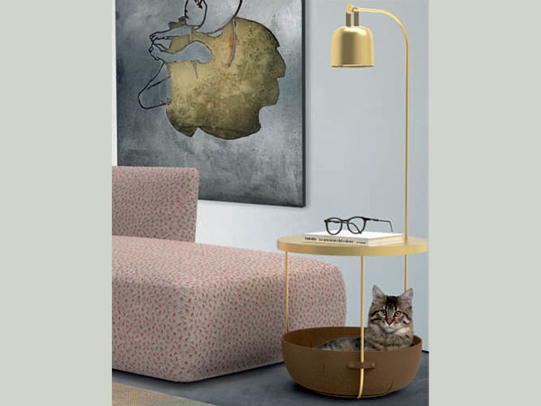 Officinanove Birba coffee table acciaio cesta cuoio
